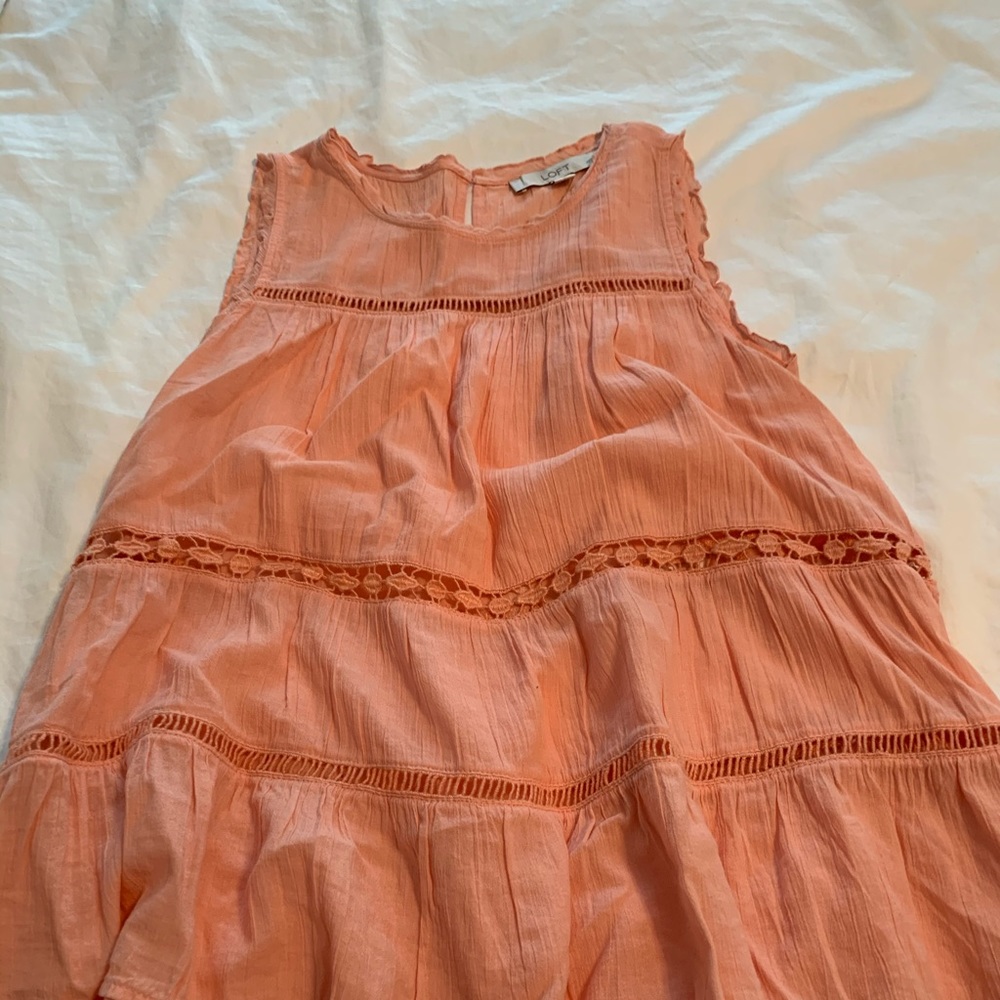 Loft size S peach sleeveless top